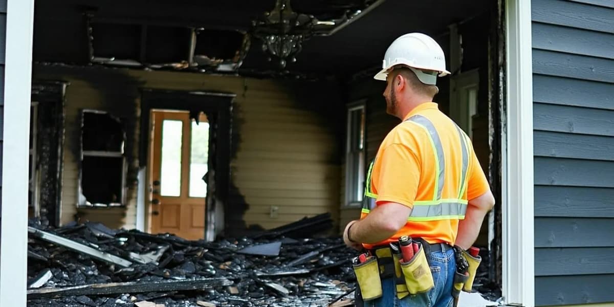 Expert providing fire damage testimony in legal setting